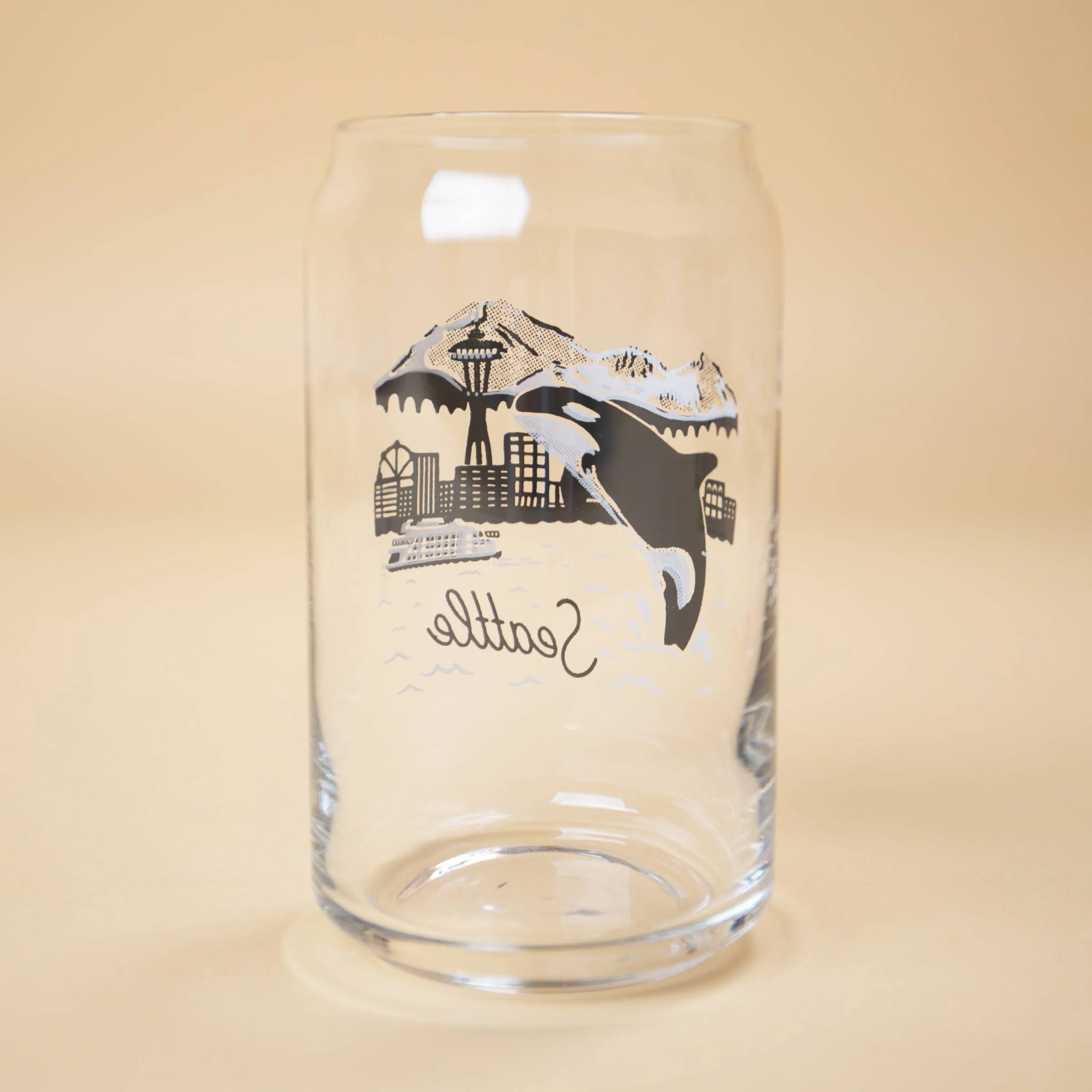Seattle Orca Skyline Beer Can Glass - Image 2