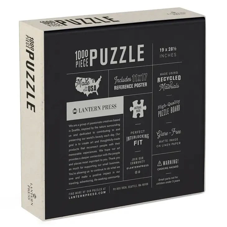 Seattle Retro Skyline Puzzle - Image 3