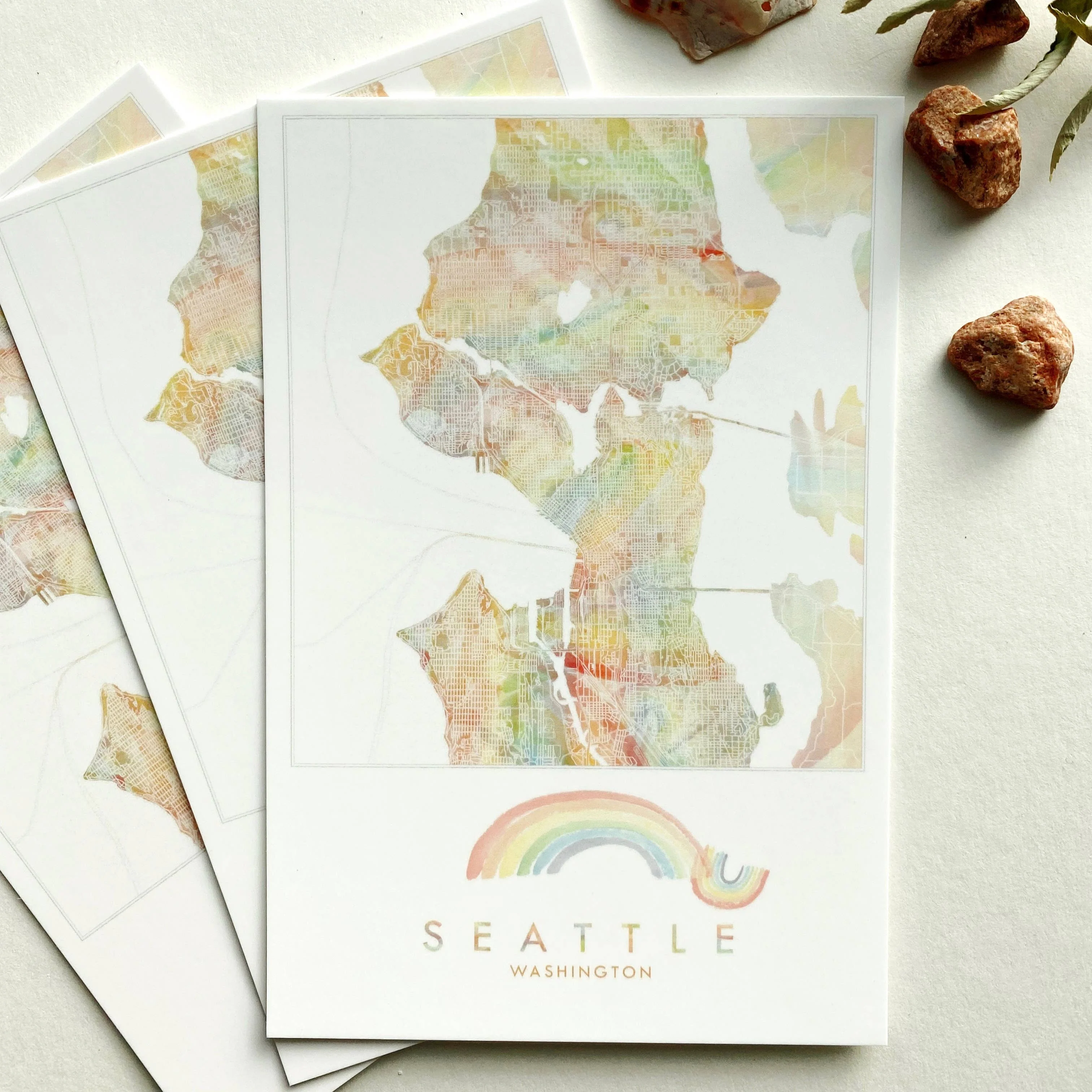 Seattle PRIDE Map Postcard - Image 2