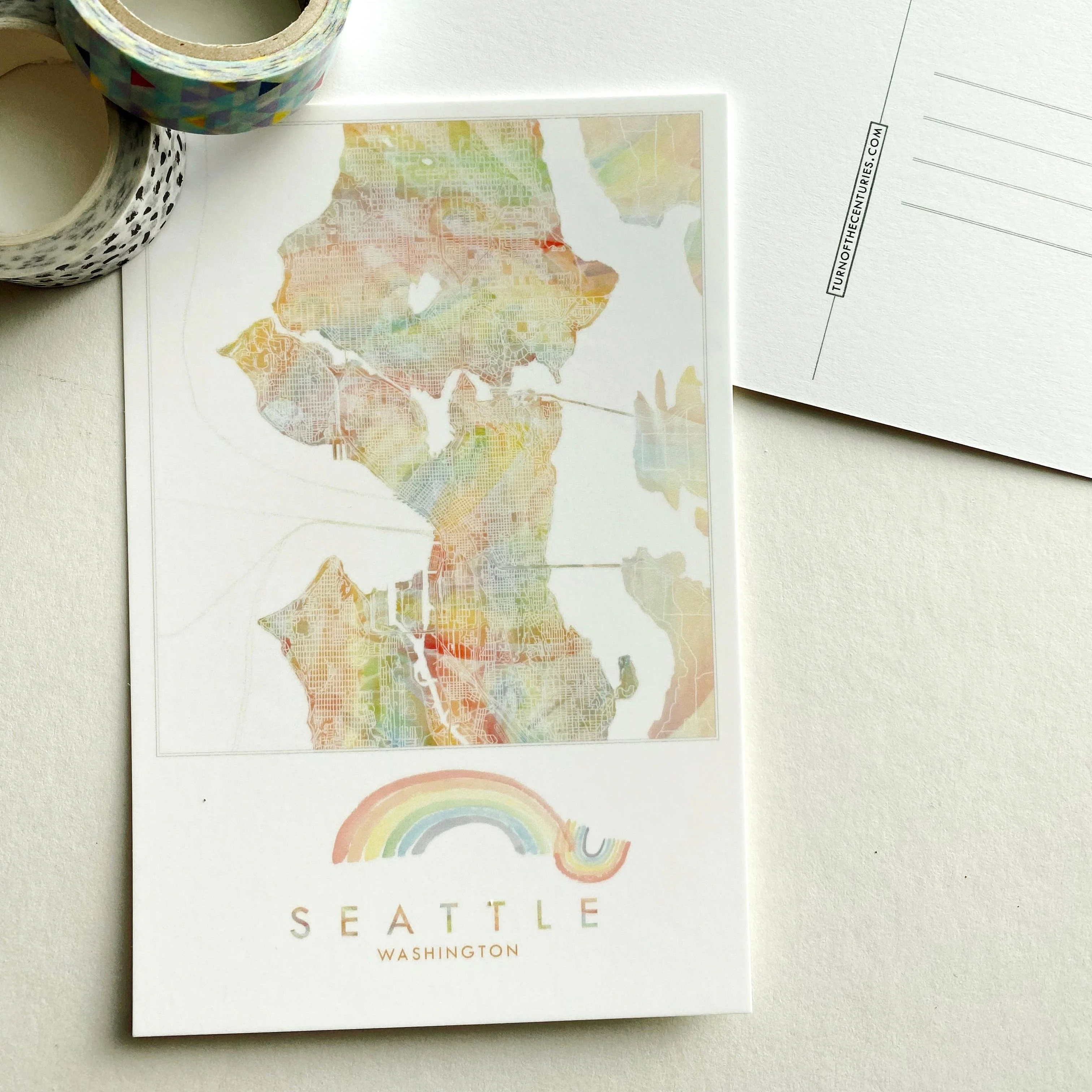 Seattle PRIDE Map Postcard - Image 3