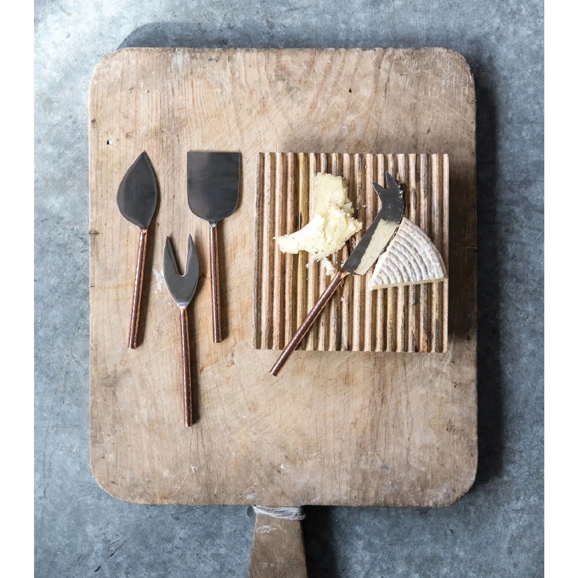 Stainless Steel/Copper Cheese Knives Set - Image 2