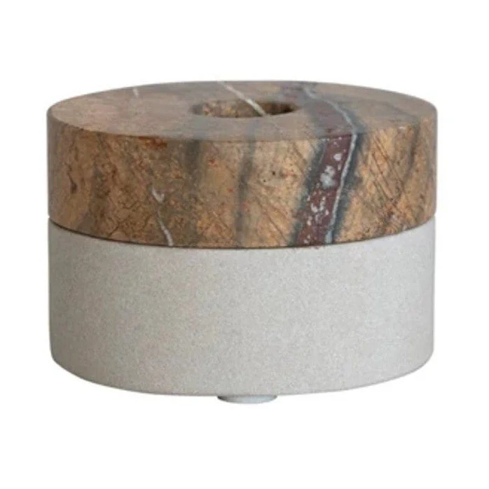 Stacked Stone Candle Holders - Image 3
