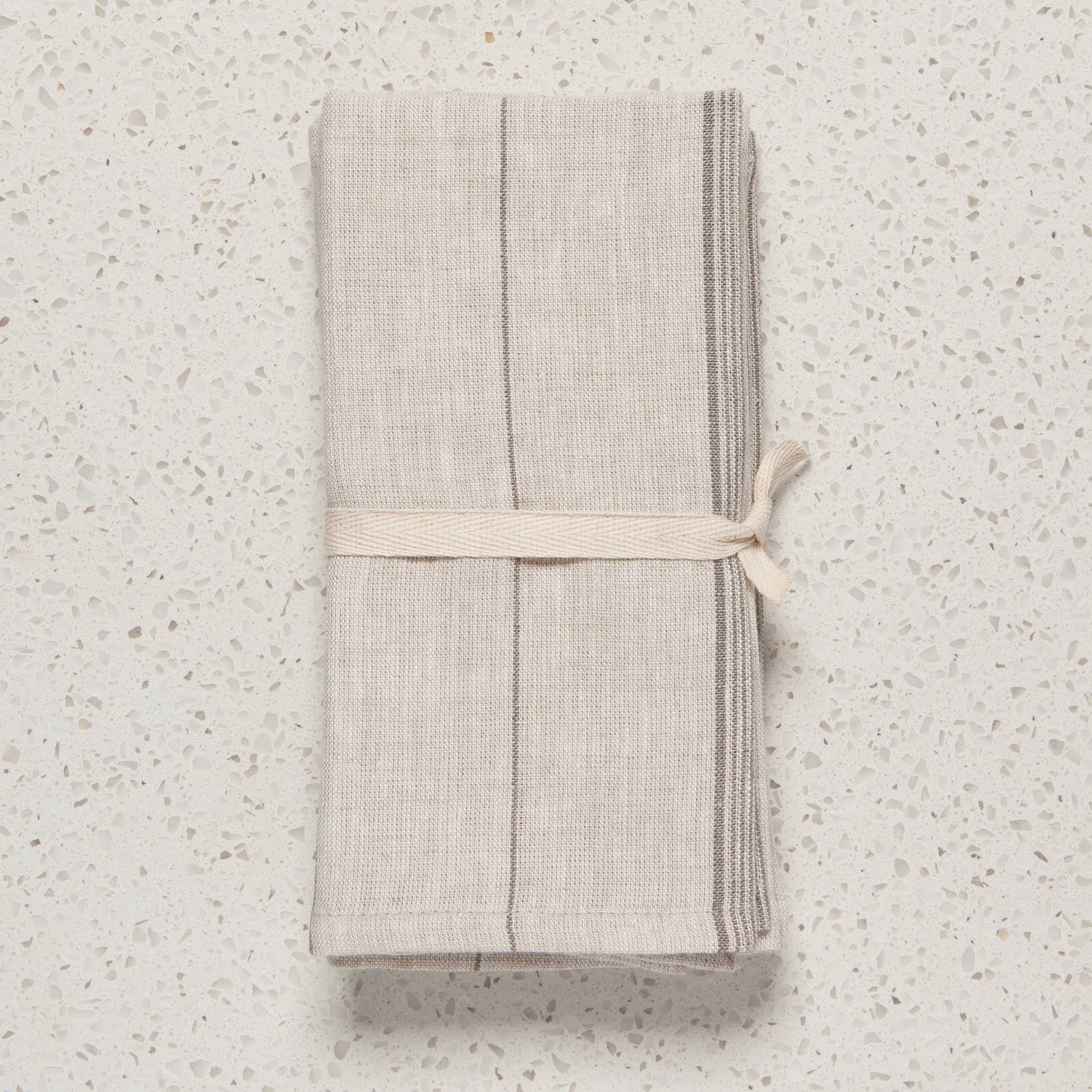 Maison Shadow Stripe Linen Napkins, Set of 4 - Image 2