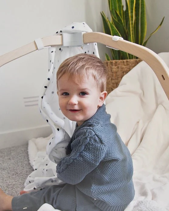 Shawl Collar Cable Knit Baby Cardigan - Image 7