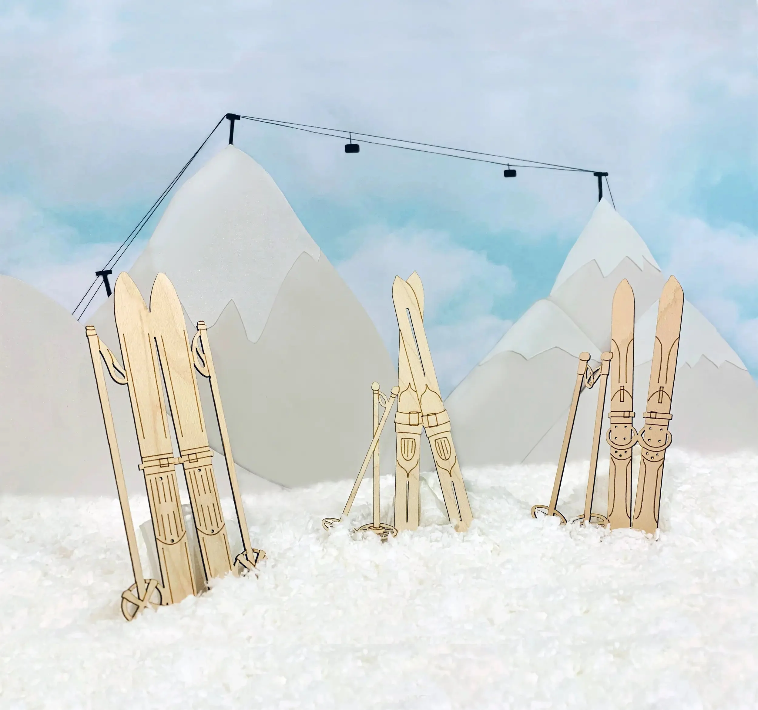 Ski Ornament Set - Image 2