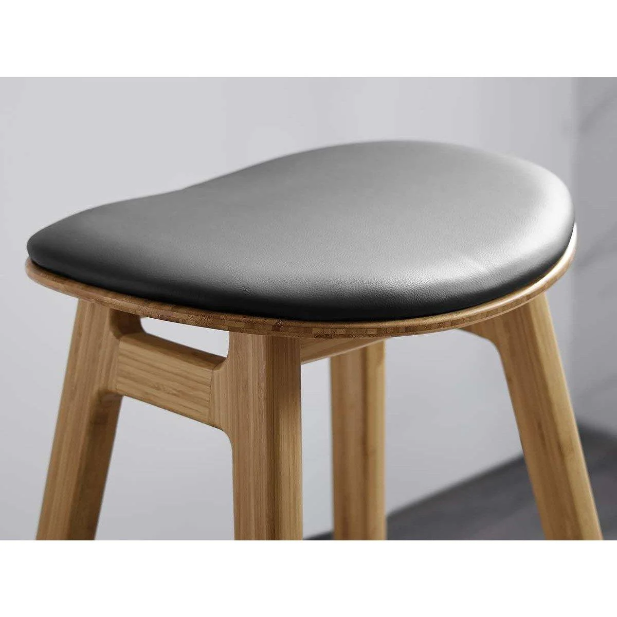 Skol 26" Counter Stool, Leather Seat - Boxed set of 2 - Image 3