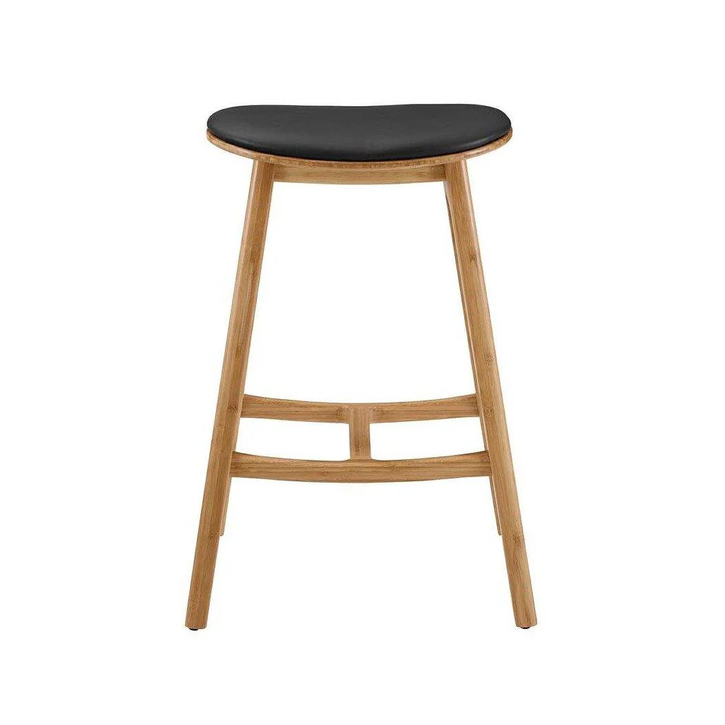 Skol 26" Counter Stool, Leather Seat - Boxed set of 2 - Image 5