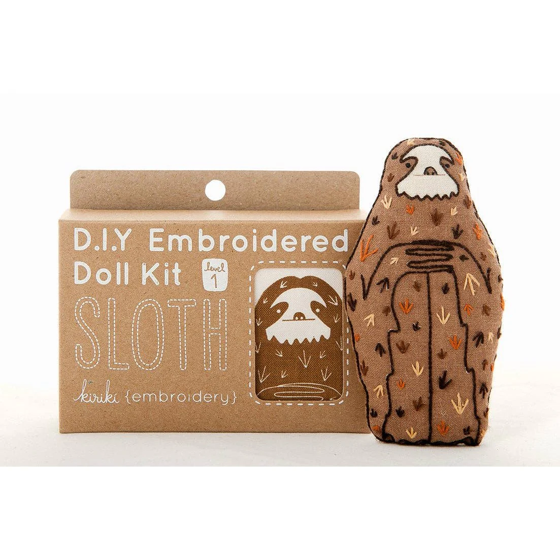 Stuffed Sloth Embroidery Kit