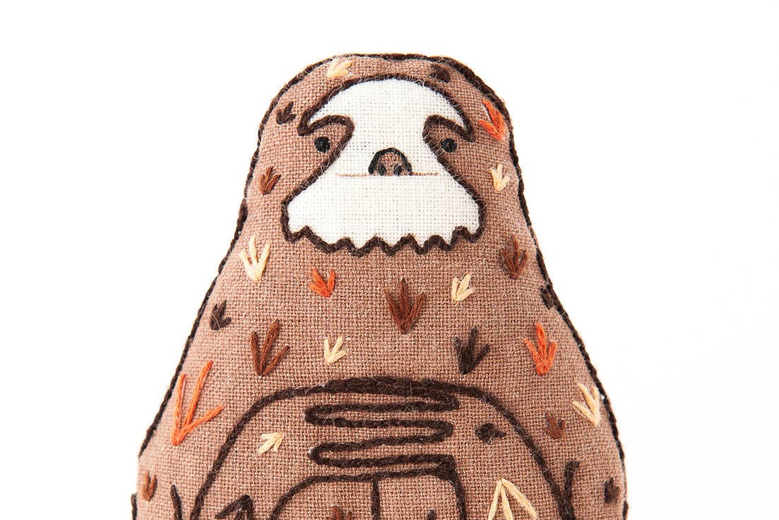 Stuffed Sloth Embroidery Kit - Image 3