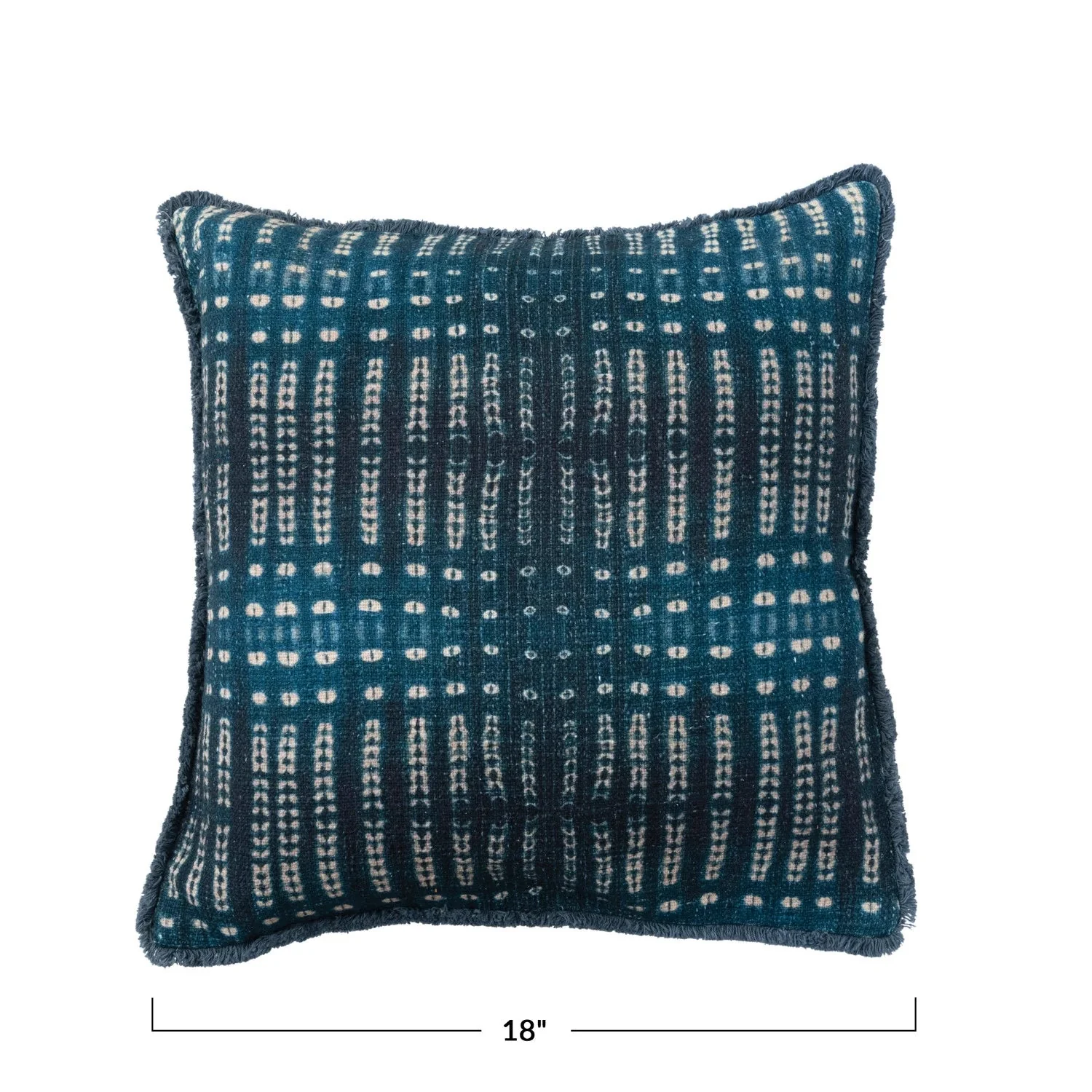 Indigo Printed Square Accent Pillow - Image 4