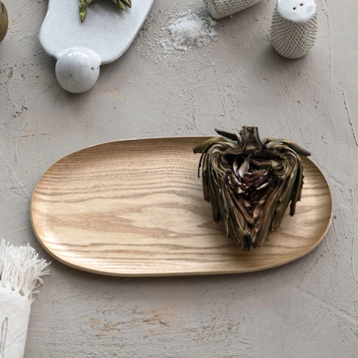 Small Oval Natural Oak Tray - Image 2