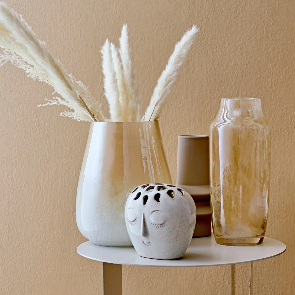 Smiling Face Stoneware Vase - Image 2