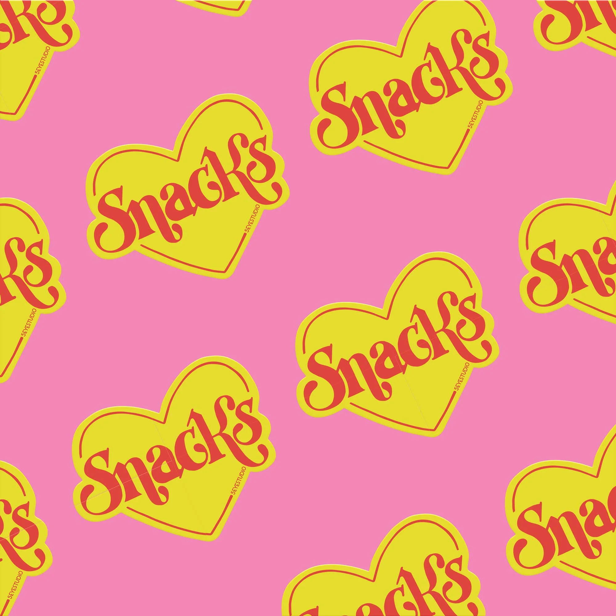Snacks Heart Sticker - Image 3