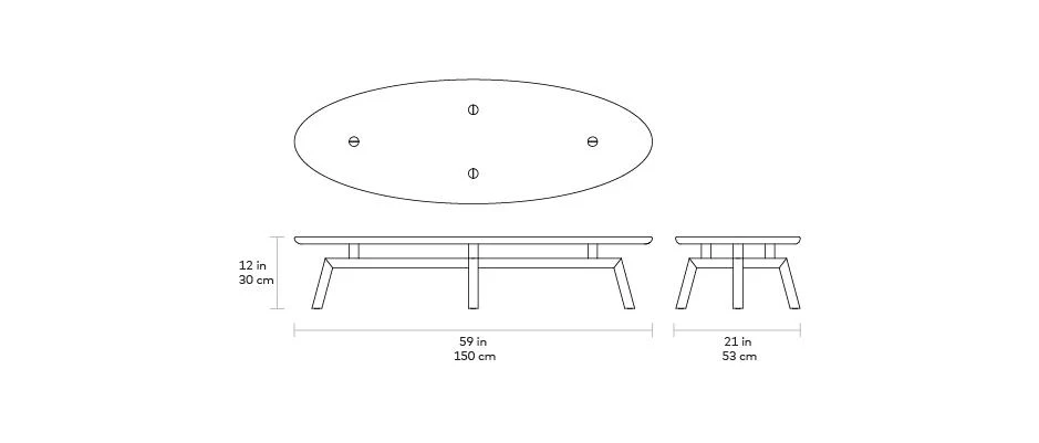 Solana Oval Coffee Table - Image 11