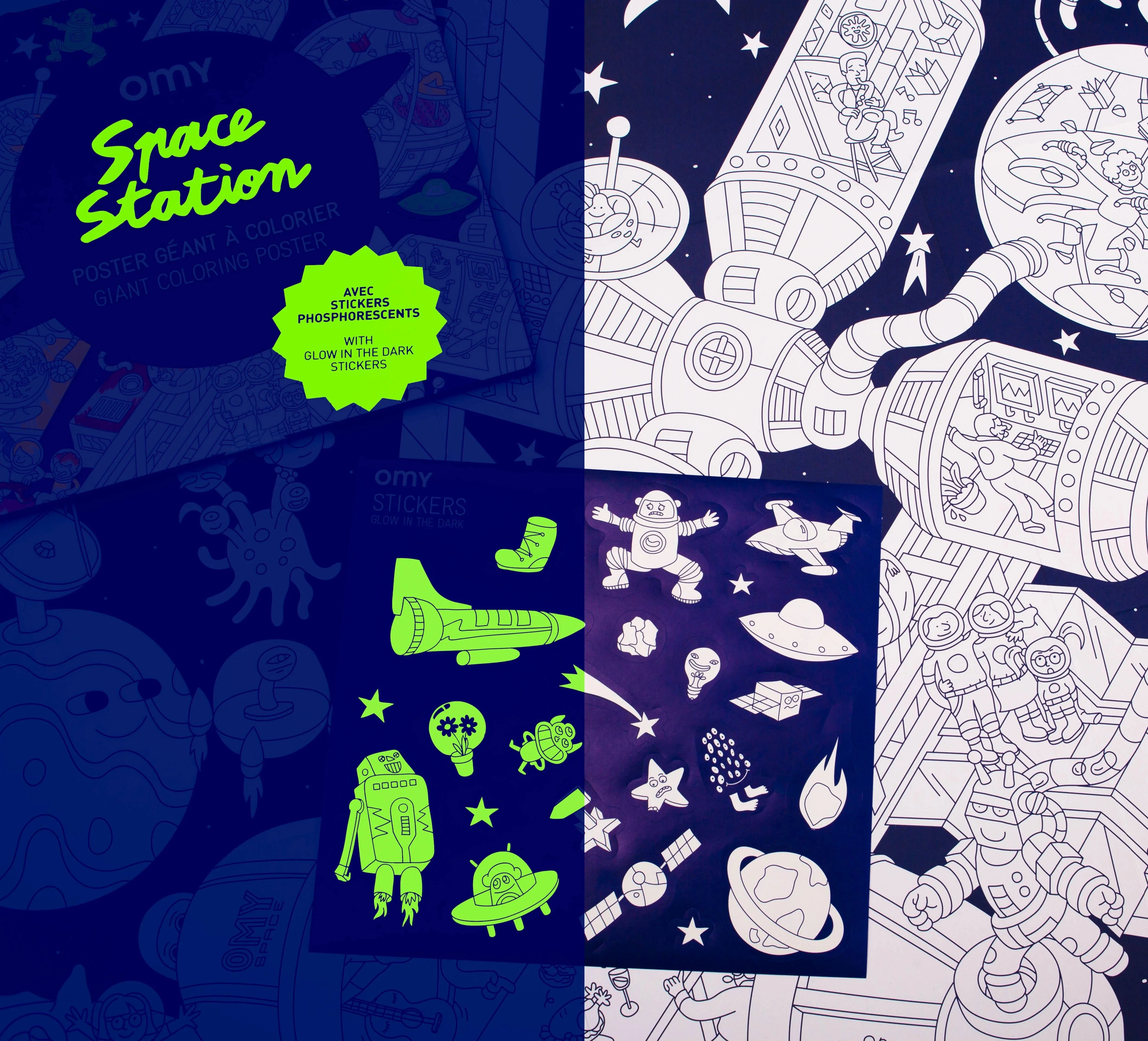 Giant Coloring Poster: Space Station - Image 3