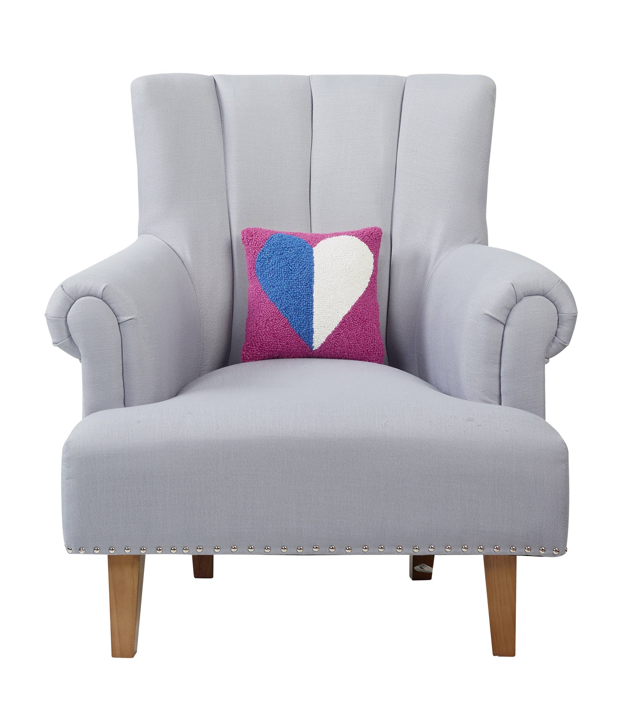 Split Heart Square Hook Pillow - Image 2