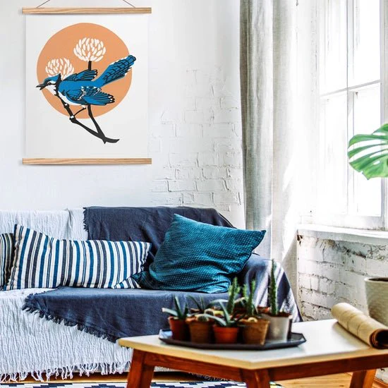 Modern Paint by Numbers Kit: Spring Blue Jay - Image 2