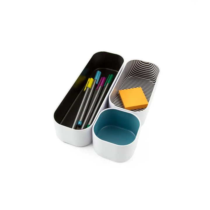 Stacking Bin Set of 3 Stripes & Sky