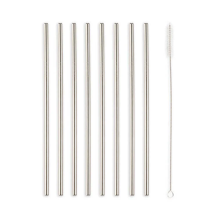 Stainless Steel Straws, Set of 10 - Image 2