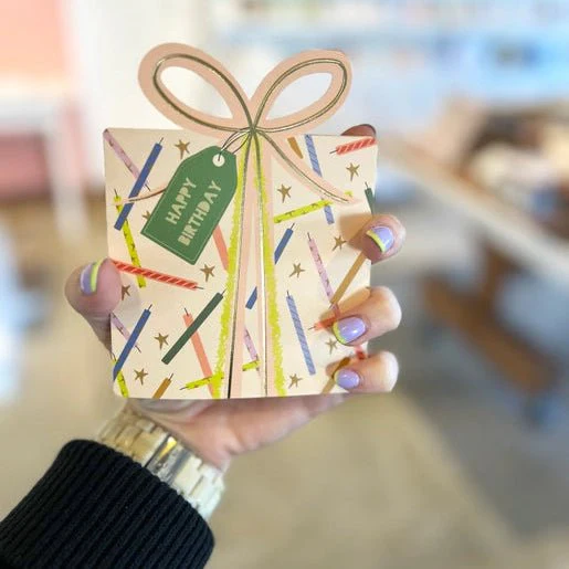 Stars & Candles Gift Birthday Card - Image 2