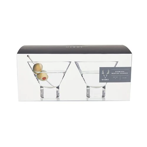 Crystal Stemless Martini Glass Set/2 - Image 2
