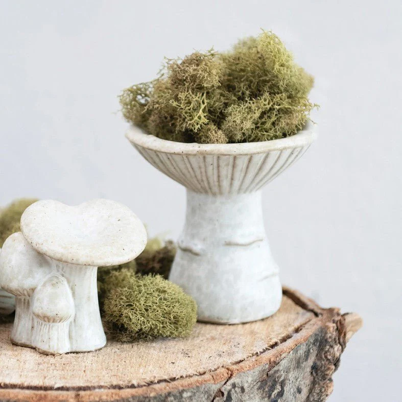 Stoneware Mushroom Pedestal - Image 2