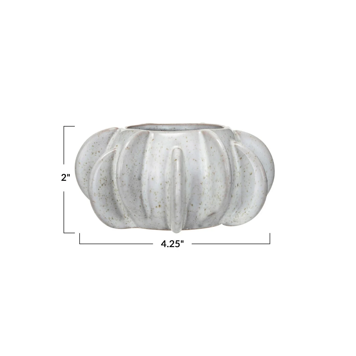 Curved Plates Stoneware Planter - Image 4