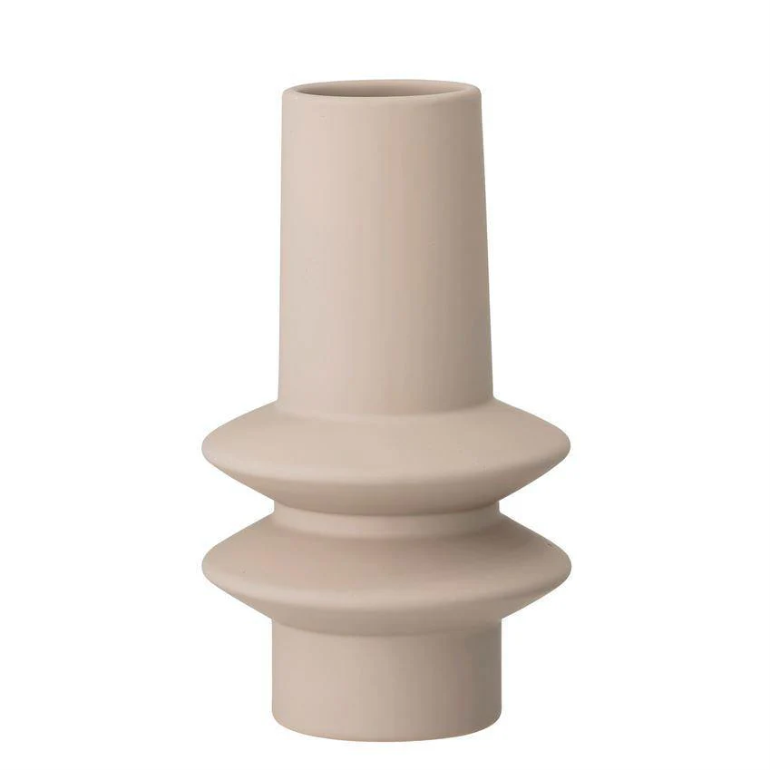 Stoneware Vase with Latex Glaze: Ivory