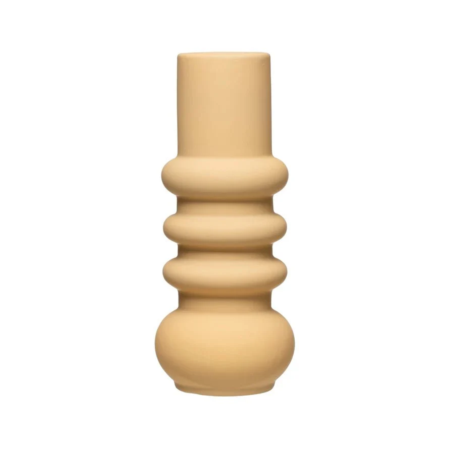 Stoneware Vase with Latex Glaze: Nude