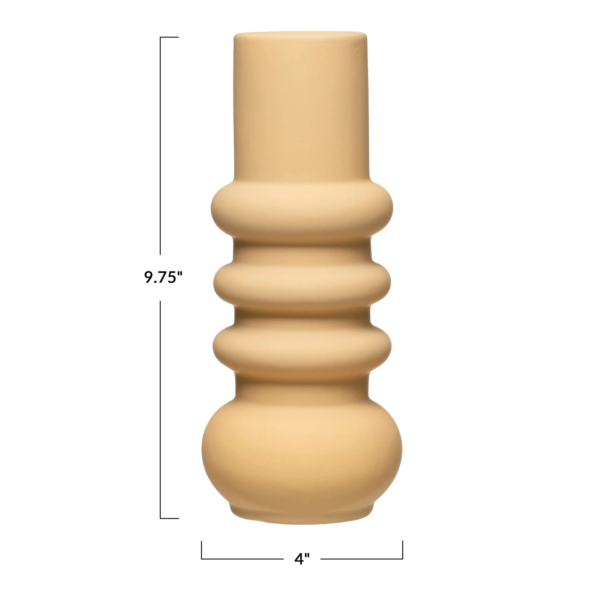 Stoneware Vase with Latex Glaze: Nude - Image 3