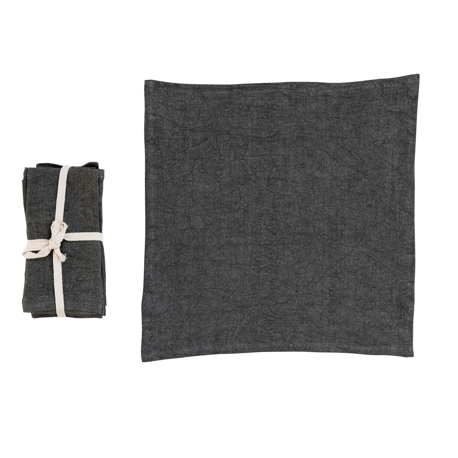 Stonewashed Linen Napkin Set - Image 11