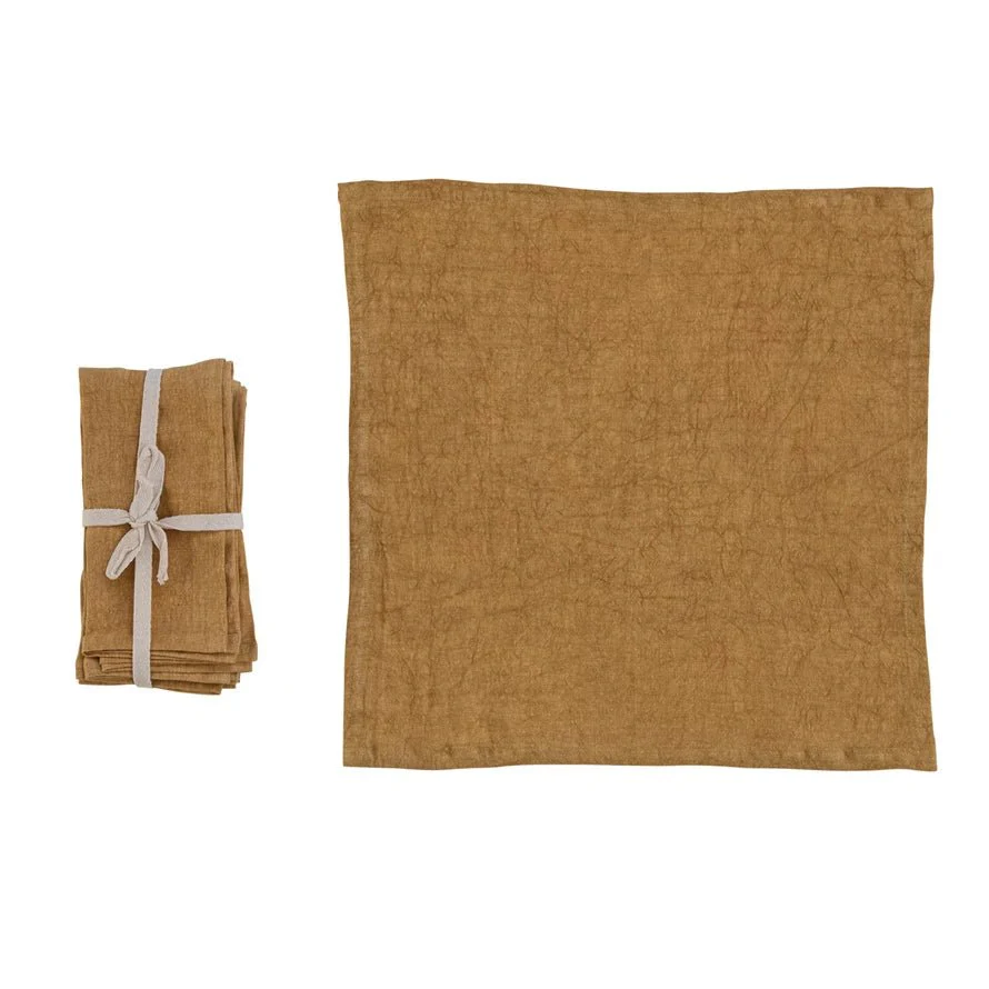Stonewashed Linen Napkin Set - Image 13