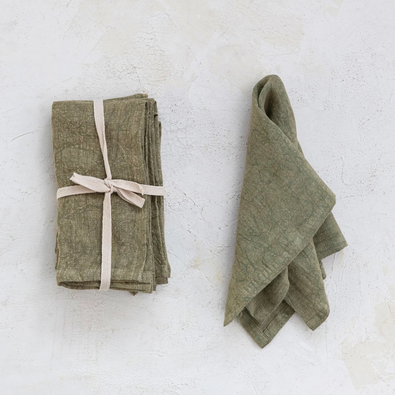 Stonewashed Linen Napkin Set - Image 3