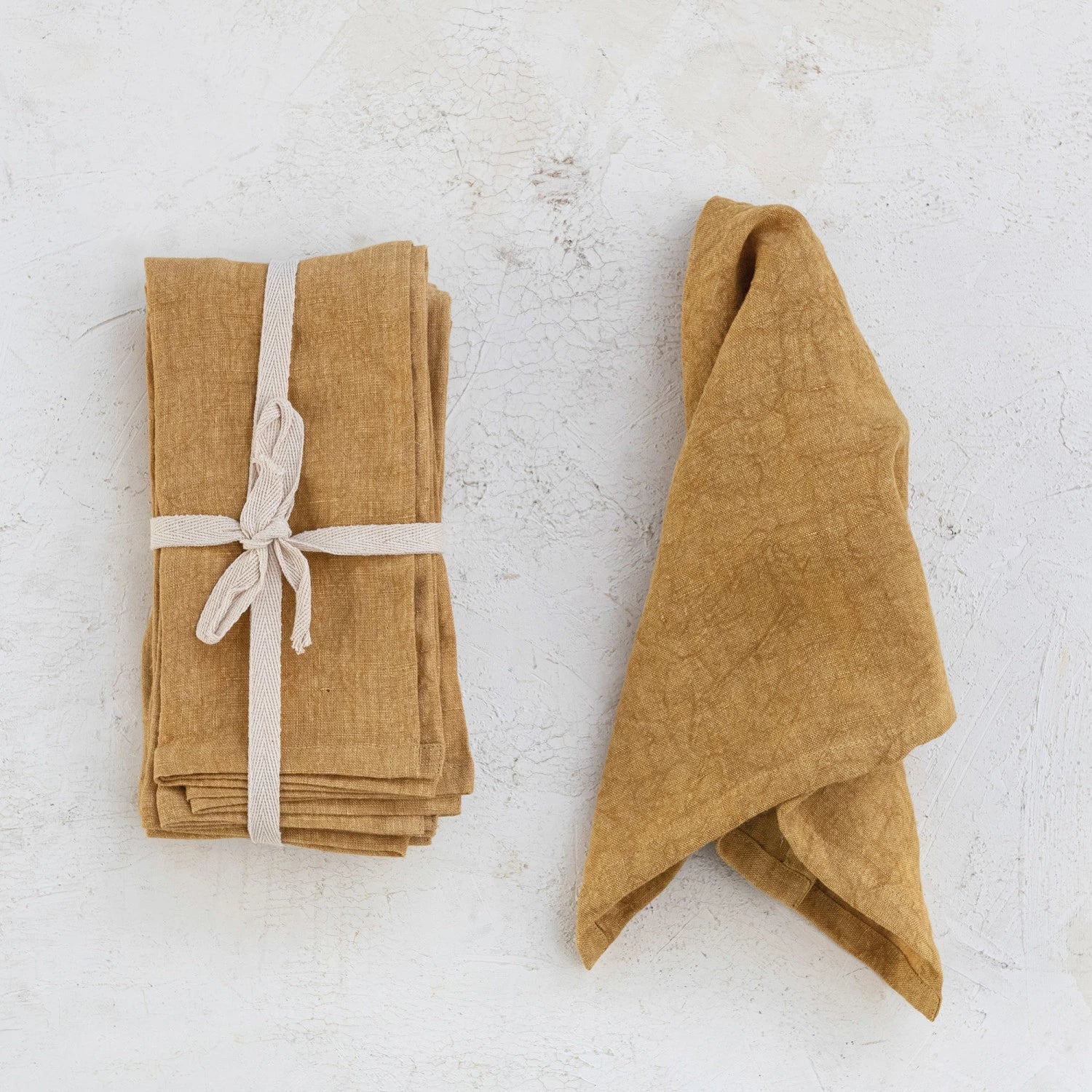 Stonewashed Linen Napkin Set - Image 4