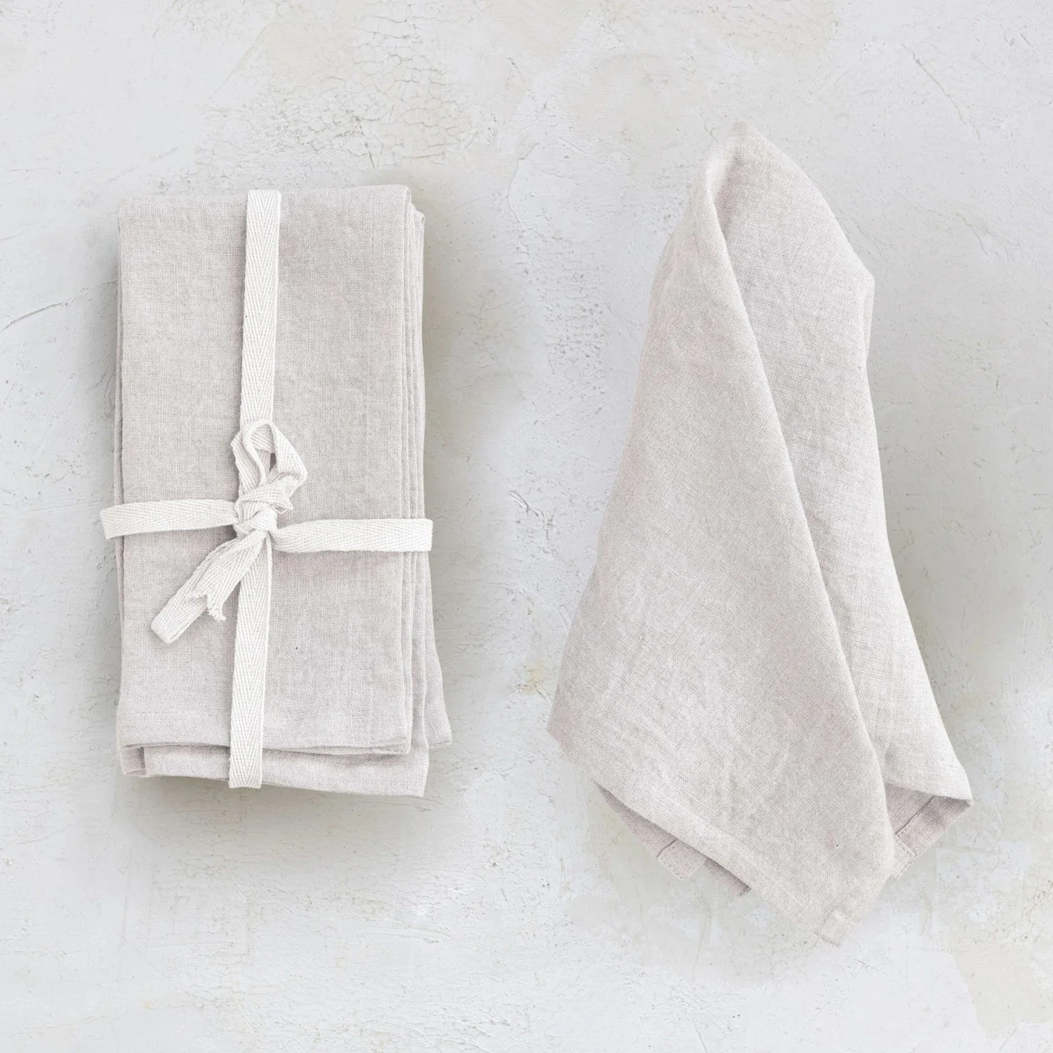 Stonewashed Linen Napkin Set - Image 5