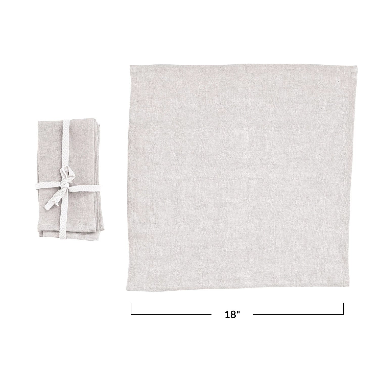 Stonewashed Linen Napkin Set - Image 6