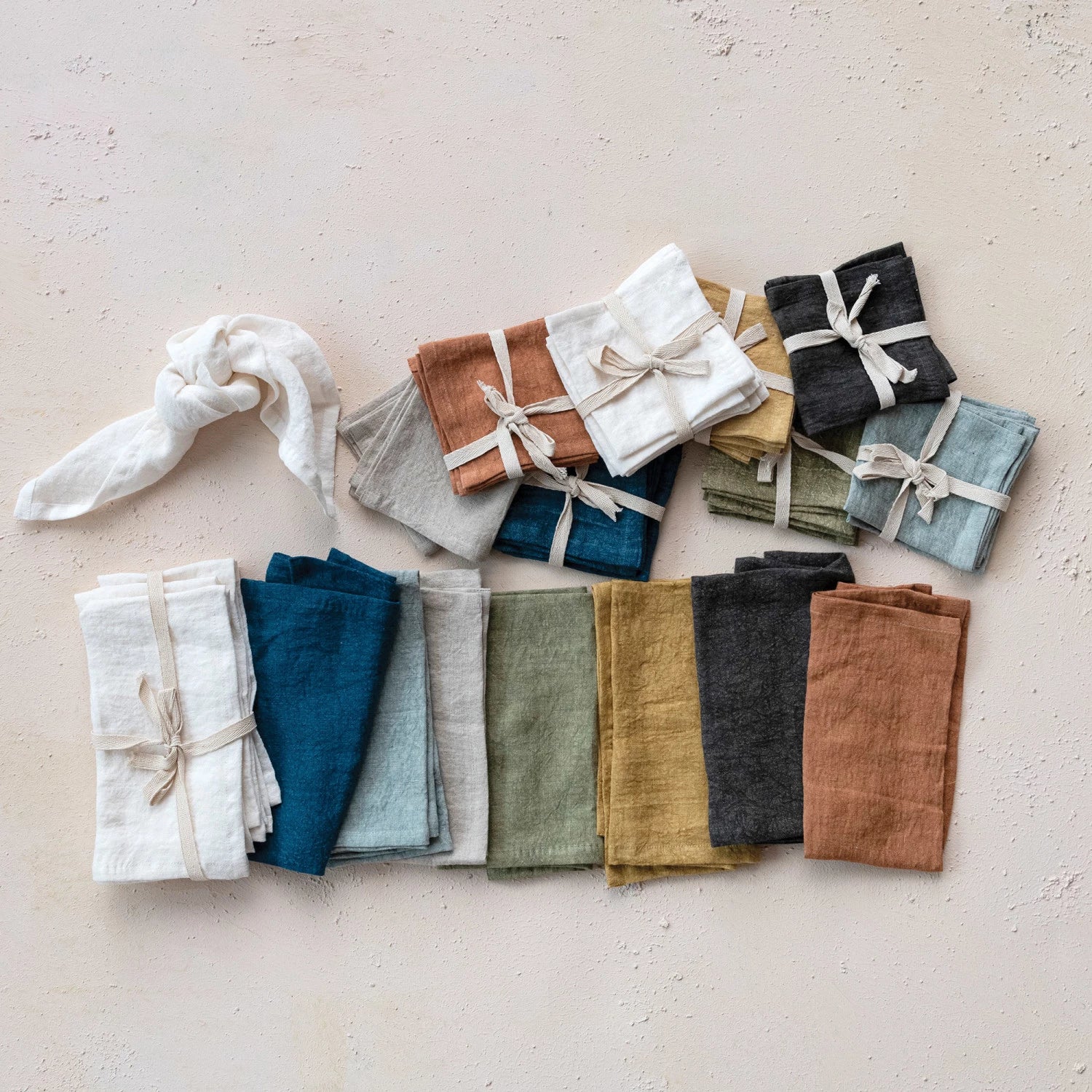 Stonewashed Linen Napkin Set - Image 7