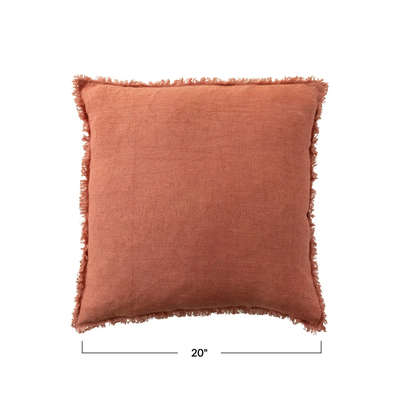 Stonewashed Linen with Fringe Accent Pillows - Image 3