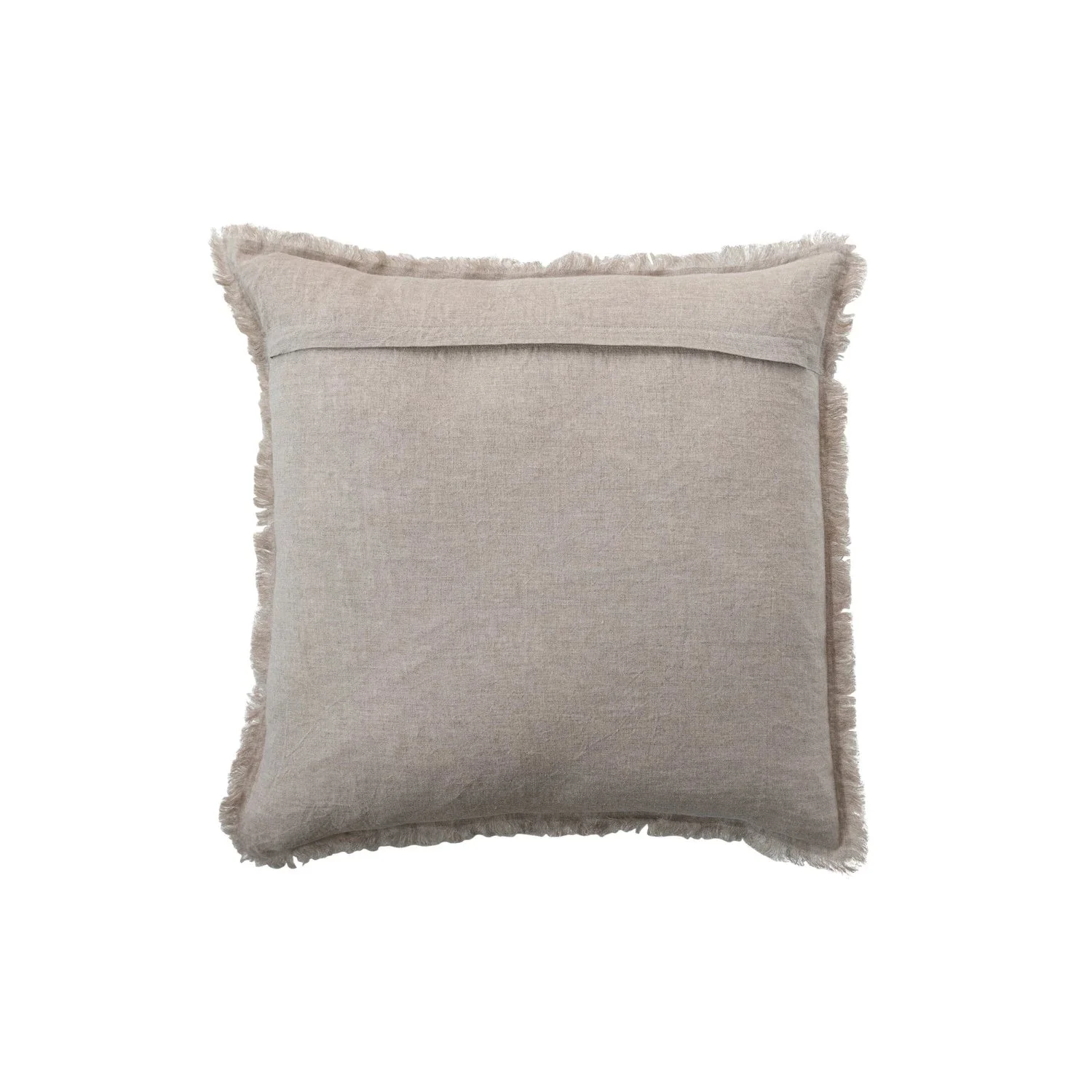 Stonewashed Linen with Fringe Accent Pillows - Image 5