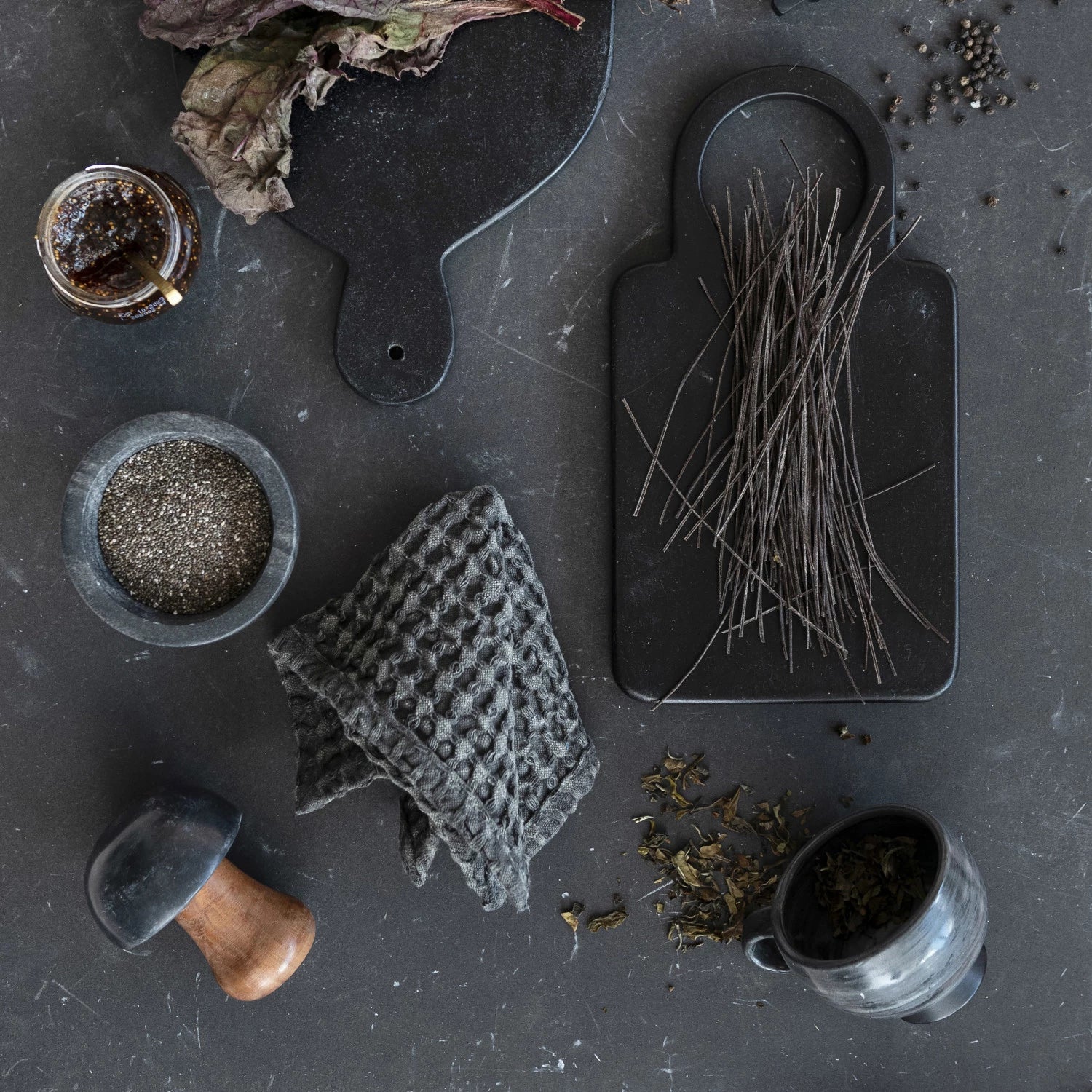 Stonewashed Waffle Weave Dish Cloths set/3 - Image 3