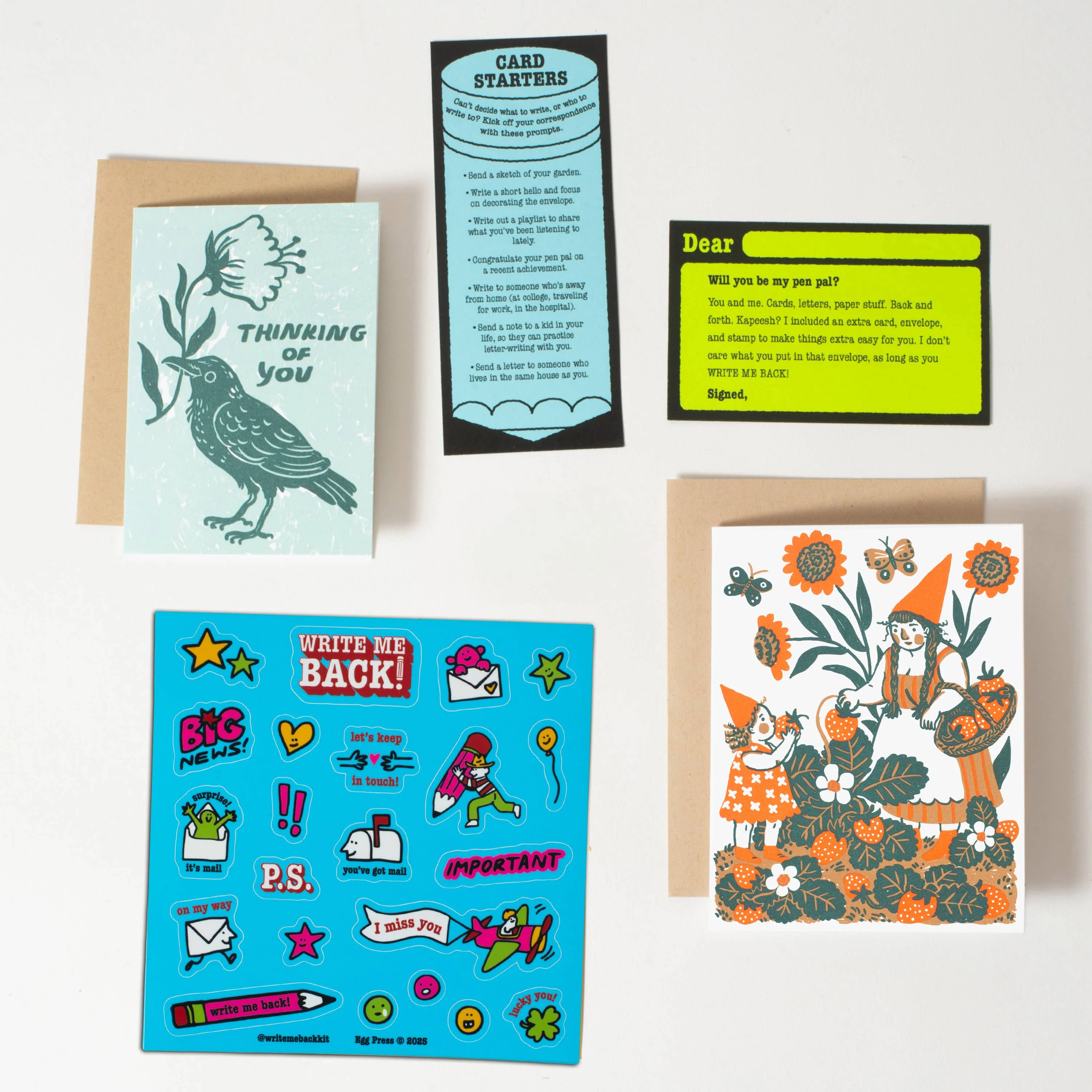 Strawberry + Crow Pen Pal Kit  - Image 2