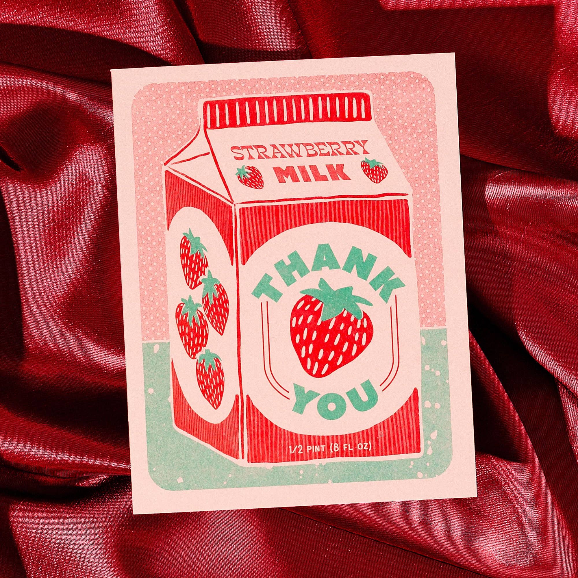 Strawberry Milk Thank You Card - Image 2