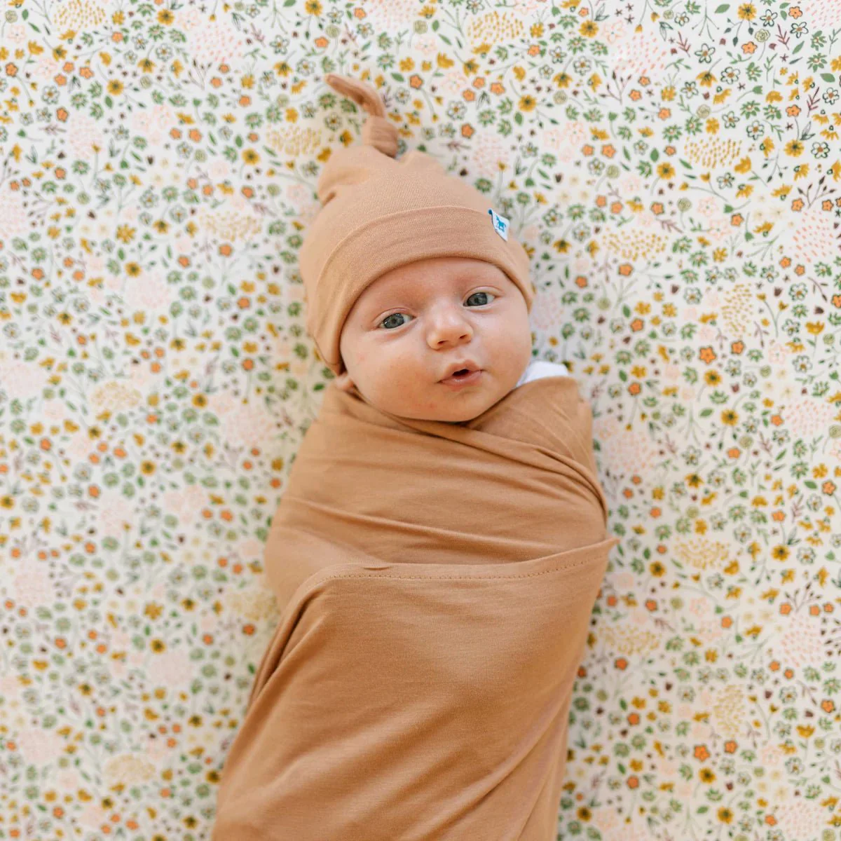 Stretch Knit Swaddle 2 Pack: Pressed Petal + Terracotta