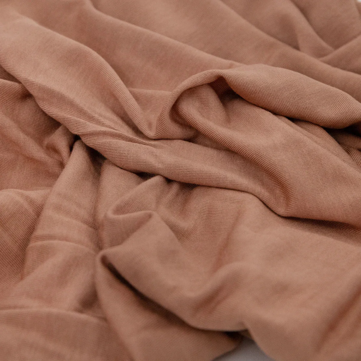 Stretch Knit Swaddle 2 Pack: Pressed Petal + Terracotta - Image 6