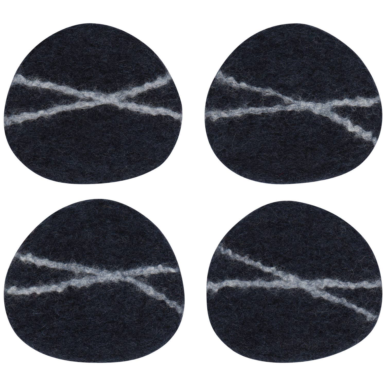 Striato Felted Wool Coasters Set - Image 3