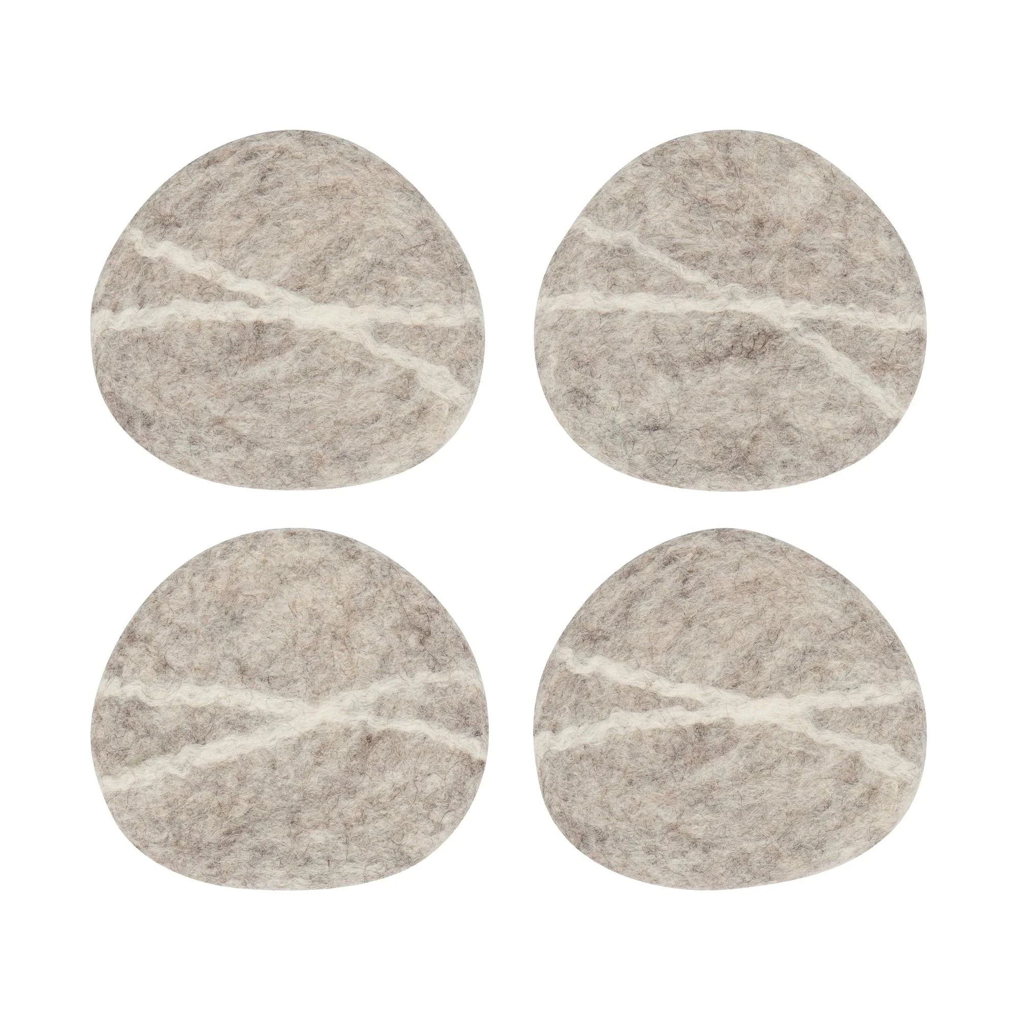 Striato Felted Wool Coasters Set - Image 4