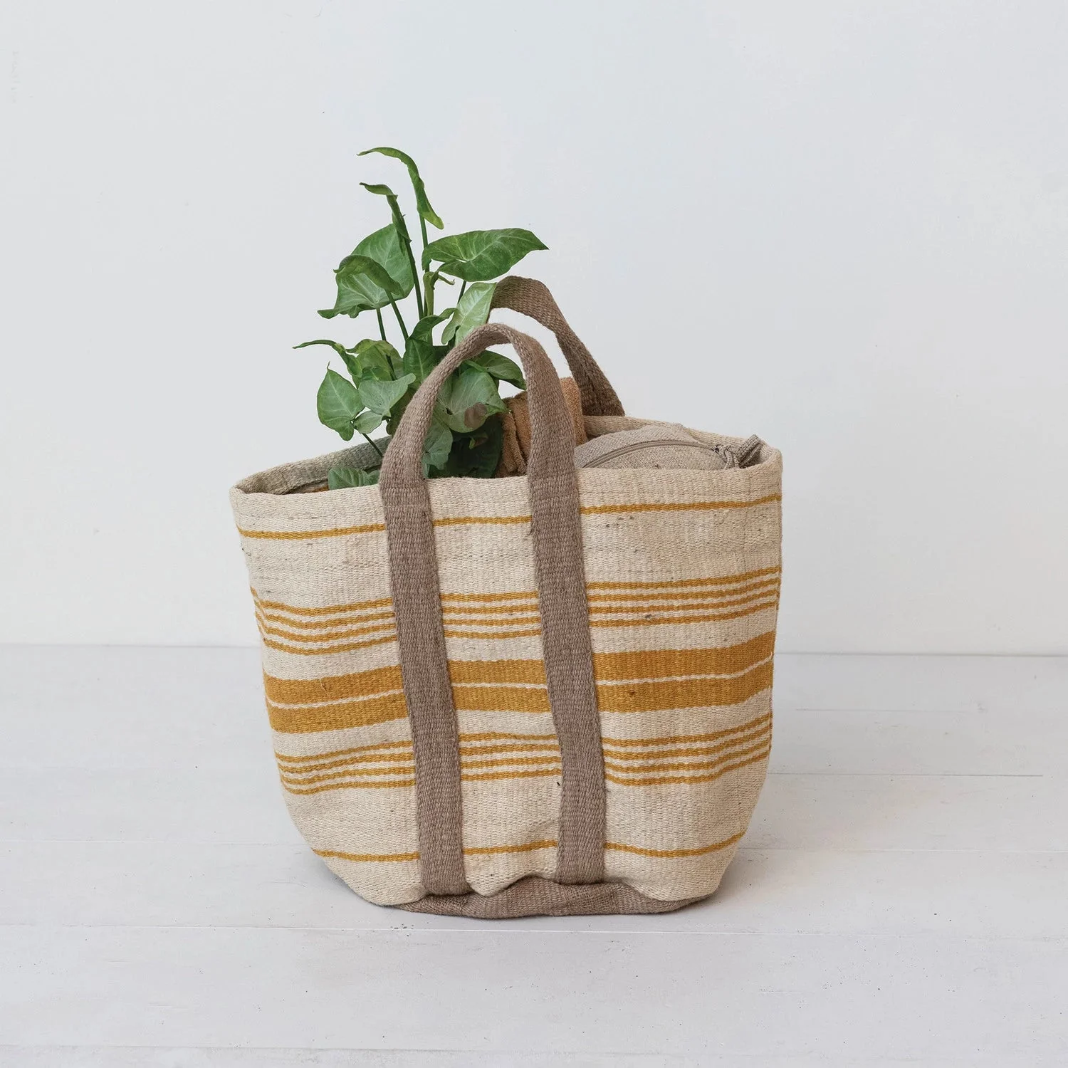 Big Striped Jute Tote - Image 2