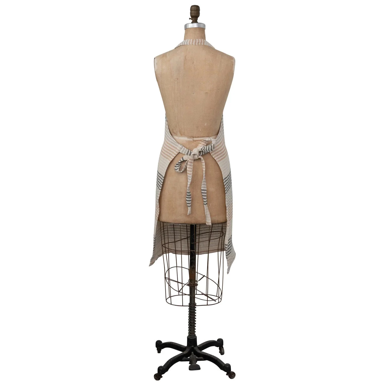 Striped Cotton Multicolored Apron - Image 2