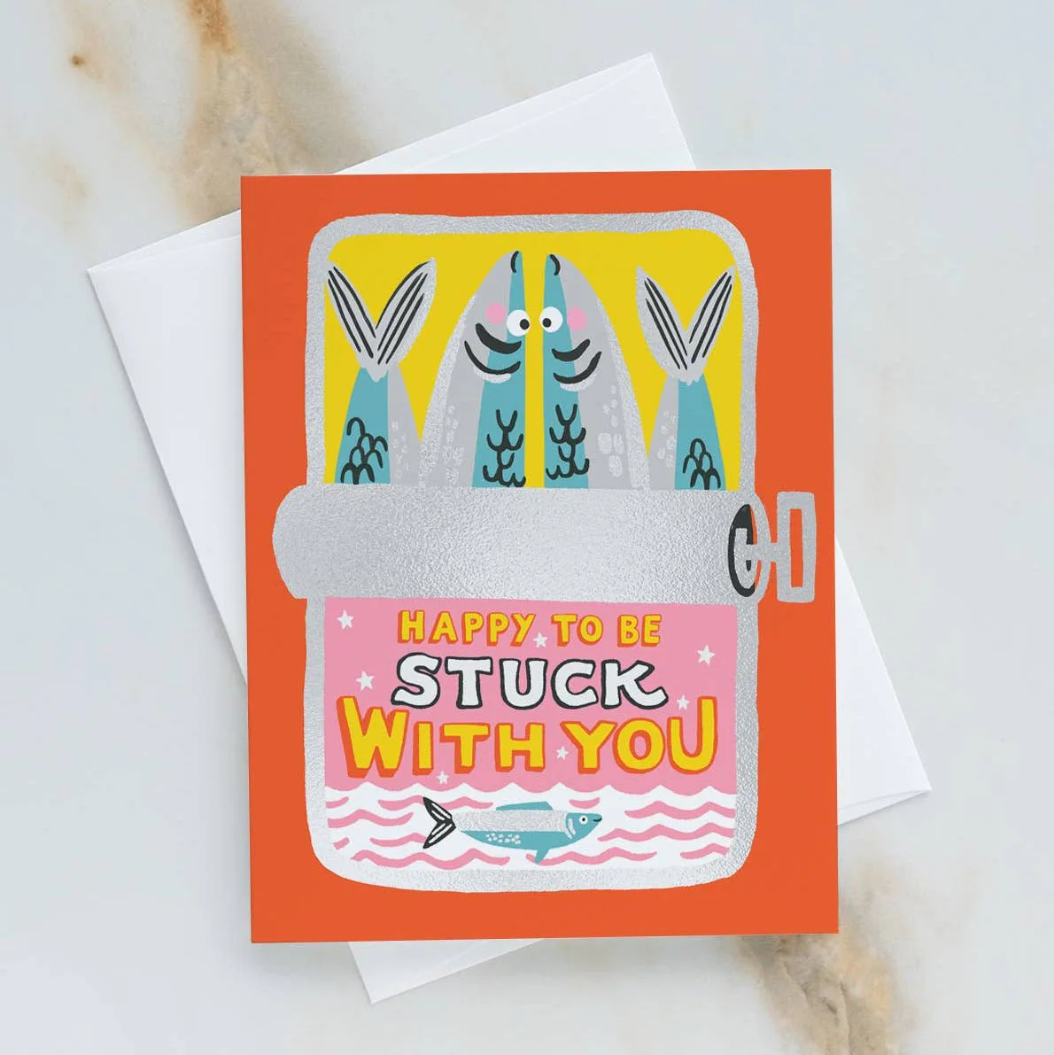 Stuck with You Sardines Love Card