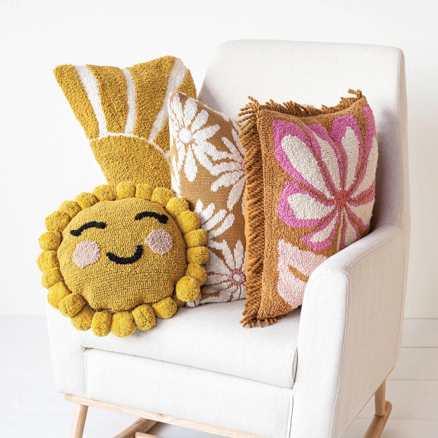 Sun Face Punch Hook Pillow - Image 4